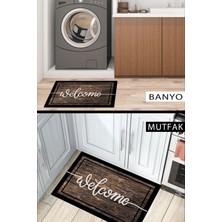 Buket Home Kapı Önü Paspası Dekoratif Kapı Paspası Dış Mekân Paspas Ev Içi Paspası 45X70CM