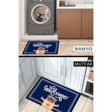 Buket Home Kapı Önü Paspası Dekoratif Kapı Paspası Dış Mekân Paspas Ev Içi Paspası 45X70CM