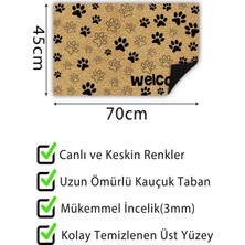 Buket Home Patiler Kapı Önü Paspası Dekoratif Kapı Paspası Dış Mekân Paspas Ev Içi Paspası 45X70CM