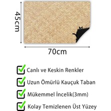 Buket Home Kapı Önü Paspası Dekoratif Kapı Paspası Dış Mekân Paspas Ev Içi Paspası 45X70CM