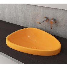 Bocchi Etna Yarım Tezgah Lavabo Mandalina Sarısı 1112-021-0125