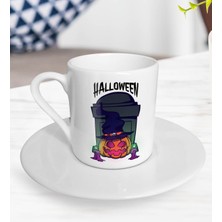 Bk Gift Halloween Tasarımlı Türk Kahvesi Fincanı-1
