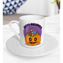 Bk Gift Happy Halloween Tasarımlı Türk Kahvesi Fincanı-11