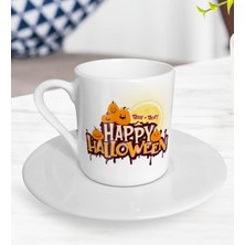 Bk Gift Happy Halloween Tasarımlı Türk Kahvesi Fincanı-3
