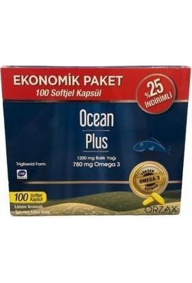 Ocean Plus 1200mg Balık Yağı 100 Kapsül