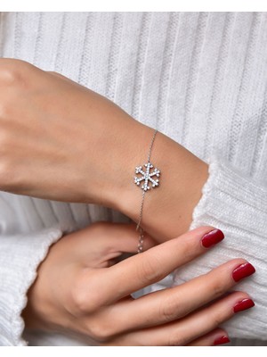 Papatya Silver 925 Ayar Gümüş Rodyum Kaplama Kartanesi Bileklik