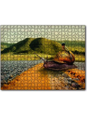 Cakapuzzle  Salyangoz Kız Doğa Yol Soyut 120 Parça Puzzle Yapboz Mdf (Ahşap)