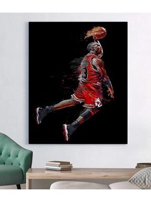 MonoStella Ünlü Poster Fly Basketbol Kanvas Tablo