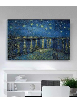 MonoStella Vincent Van Gogh Rhone Üzerinde Yıldızlı Gece Kanvas Tablo