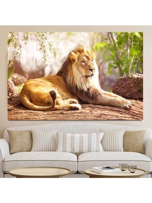 MonoStella Yatan Aslan Kanvas Tablo