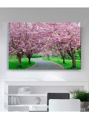 MonoStella Japonya'da Sakura Kasaba Kanvas Tablo