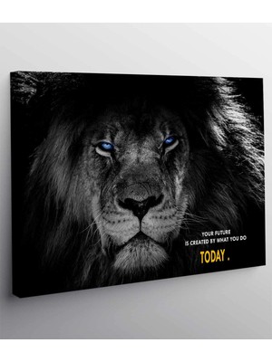 MonoStella Aslan Motivasyon Kanvas Tablo