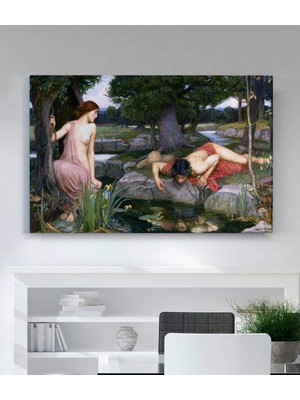 MonoStella John William Waterhouse Echo ve Narcissus Kanvas Tablo