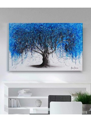 MonoStella Ashvin-Harrison Sanat Eseri Mavi Ağaç Kanvas Tablo
