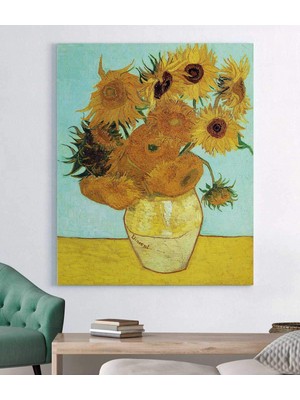 MonoStella Vincent Van Gogh - Yağlıboya Ayçiçeği Kanvas Tablo