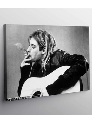 MonoStella Şarkıcı Kurt Cobain Kraft Kanvas Tablo