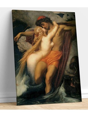 MonoStella Frederic Leighton Balıkçı ve Siren Kanvas Tablo