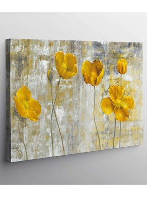 MonoStella Soyut Sarı Çiçekler Kanvas Tablo