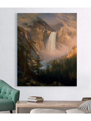 MonoStella Albert Bierstadt-Yellowstone Şelaleleri Kanvas Tablo