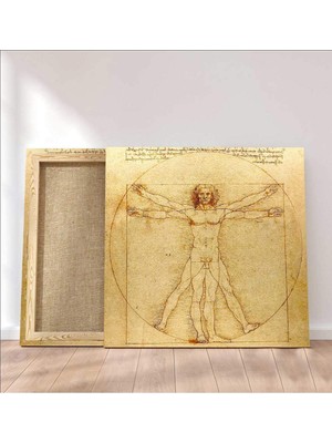 MonoStella Leonardo Da Vinci Vitruvian Man Kanvas Tablo