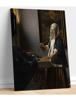 MonoStella Johannes Vermeer - Denğe Tutan Kadın Kanvas Tablo