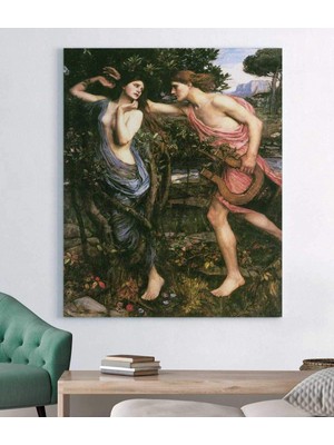 MonoStella John William Waterhouse Apollo ve Daphne Kanvas Tablo