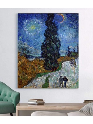 MonoStella Vincent Van Gogh Yıldızlı Gökyüzü Kanvas Tablo