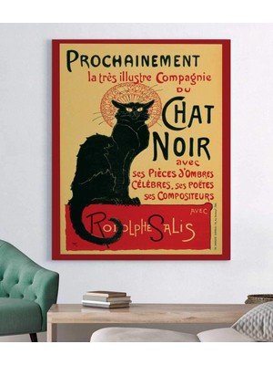 MonoStella Theophile Steinlen Siyah Kedi Kanvas Tablo