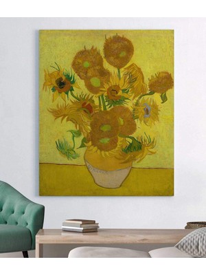 MonoStella Vincent Van Gogh-Ayçiçekler Kanvas Tablo