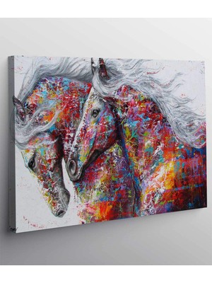 MonoStella Yağlı Boya Görünümlü At Kanvas Tablo
