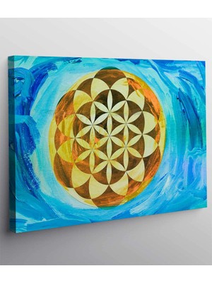 MonoStella Yaşam Çiçeği Sri Yantra Kanvas Tablo