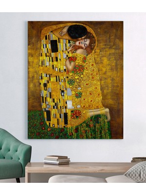 MonoStella Gustav Klimt The Kiss Kanvas Tablo
