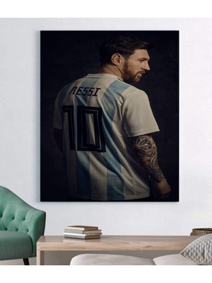 MonoStella Futbol Yıldızı Lionel Messi Kanvas Tablo