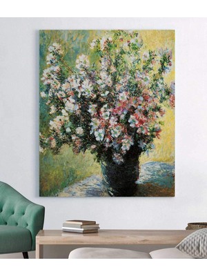 MonoStella Claude Monet Vazoda Çiçekler Kanvas Tablo