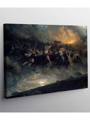 MonoStella Vahşi Avı Odin Peter Nicolai Arbo Vintage Kanvas Tablo