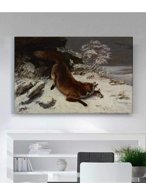 MonoStella Gustave Courbet Kardaki Tilki Kanvas Tablo