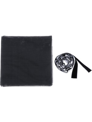 Dıy Tel Pencere Ekranı Manyetik Yapış Fly Böcek Sivrisinek Net BLACK_150X130CM (Yurt Dışından)