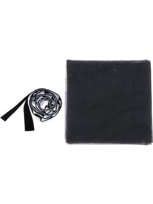 Dıy Tel Pencere Ekranı Manyetik Yapış Fly Böcek Sivrisinek Net BLACK_150X130CM (Yurt Dışından)