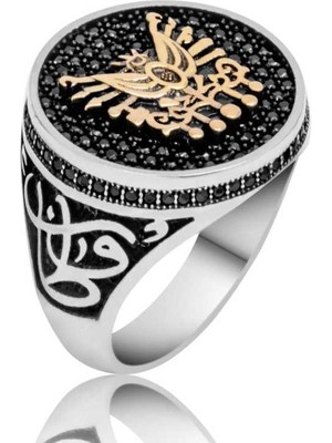 Harem Altın Gümüş Osmanlı Arması Vatan Millet Erkek Yüzük