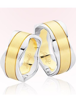 Harem Altın Iki Renk Altın Alyans 2701