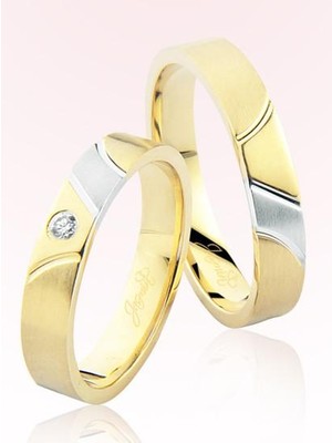Harem Altın Iki Renk Altın Alyans 3505