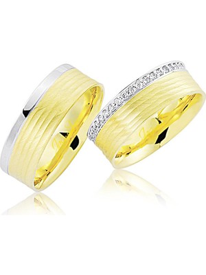 Harem Altın Taşlı Altın Alyans 1102