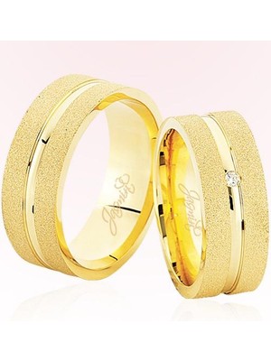 Harem Altın Sarı Şeritli Altın Alyans 5108