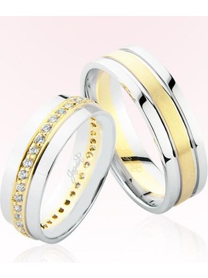 Harem Altın Taşlı Altın Alyans 3907