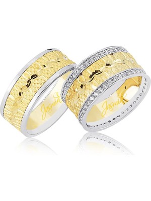 Harem Altın Sarı Beyaz Altın Alyans 2206-2