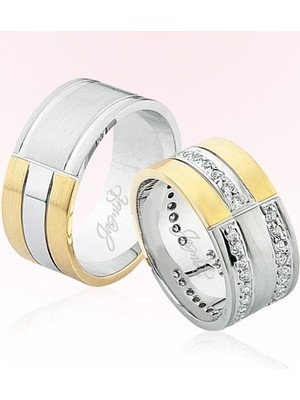 Harem Altın Iki Renkli Altın Alyans 3606