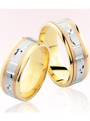 Harem Altın Üç Renk Altın Alyans 7305