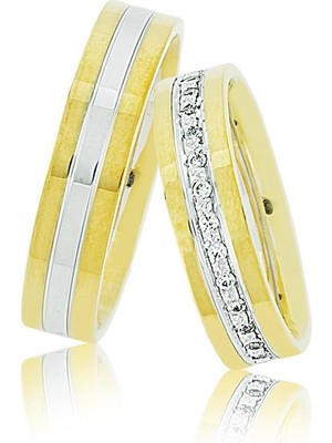 Harem Altın Taşlı Altın Alyans 1402-3