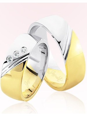 Harem Altın Iki Renk Altın Alyans 3004