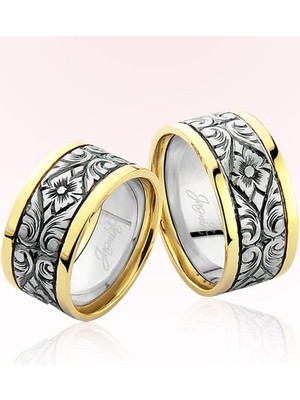 Harem Altın Çiçek Desenli Altın Alyans 2906